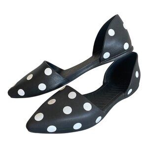 Native Audrey Molded Polka Dot Flat Shoes Sz 10 Wide​​​​​